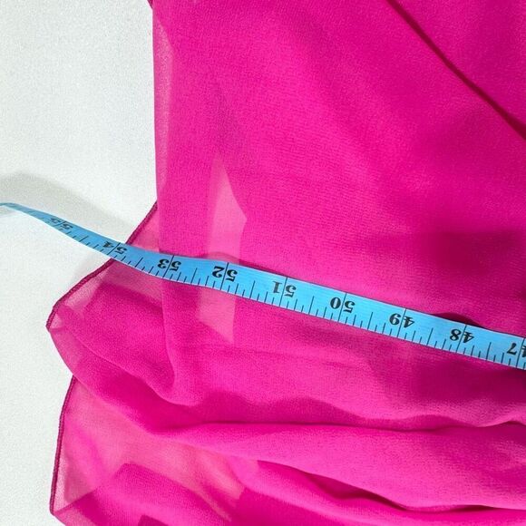 Faeriesty Maxi Dress Womens 3XL Rainbow Color Block Chiffon Layered Ruffle - Picture 3 of 10